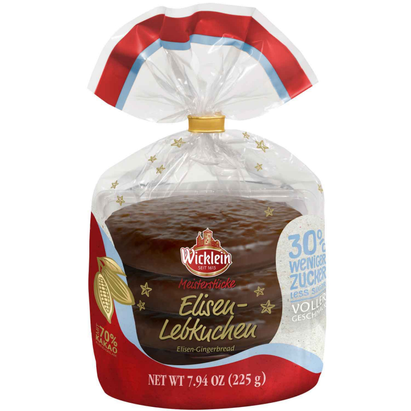 Wicklein Meisterstücke Elisen-Lebkuchen 30% weniger Zucker 225g