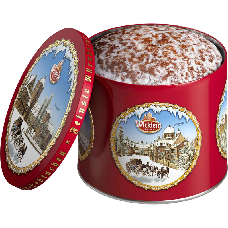 Wicklein Feinste Nürnberger Elisen-Lebkuchen Burg-Dose 200g