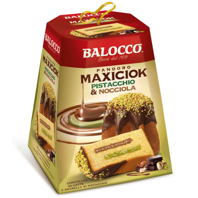 Balocco Pandoro Maxiciok Pistacchio & Nocciola 800g