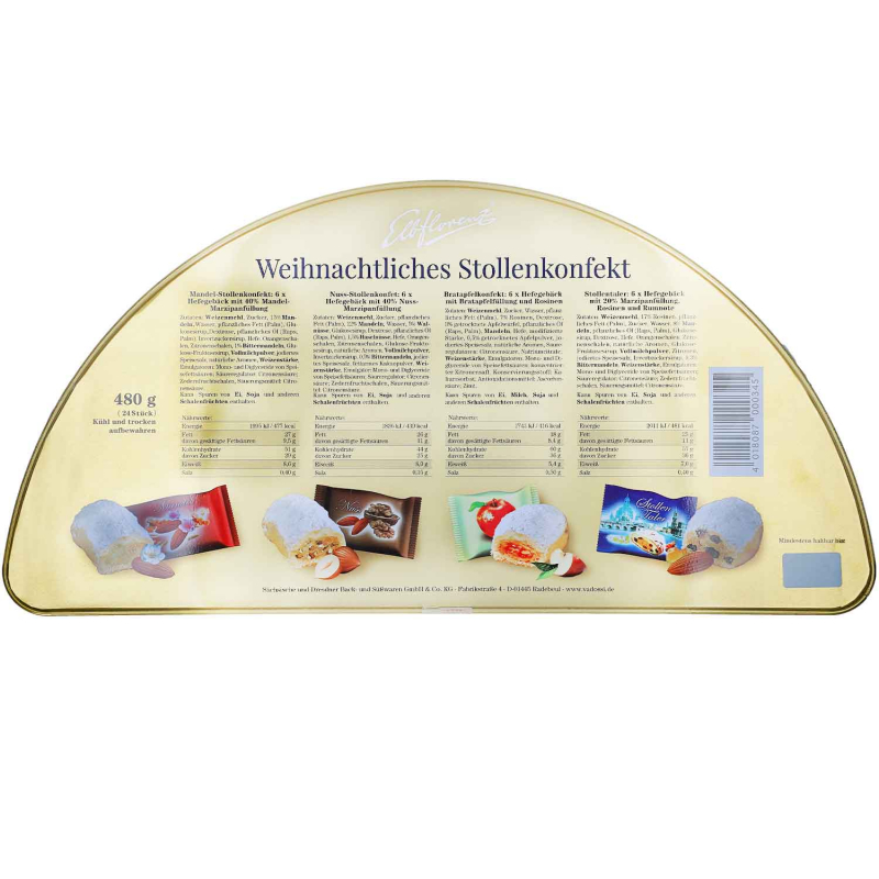 Elbflorenz Stollenkonfekt Schwibbogen Dose 480g