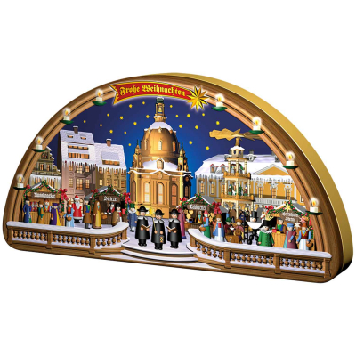 Elbflorenz Stollenkonfekt Schwibbogen Dose 480g
