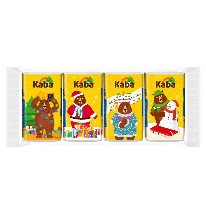 Kaba Mini Weihnachtstafeln 4x15g