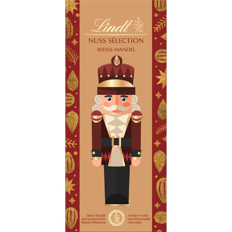 Lindt Nuss Sélection Mandel Weiße Schokolade Tafel 150g