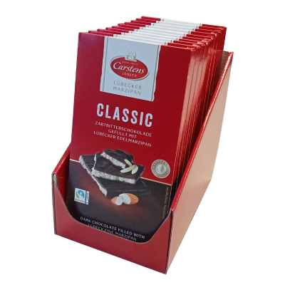 Carstens Lübecker Marzipan Classic Zartbitterschokolade 140g