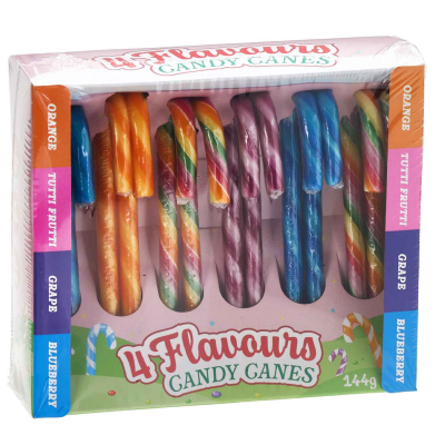 Becky's Candy Canes Zuckerstangen 12cm 4 Flavours 12er