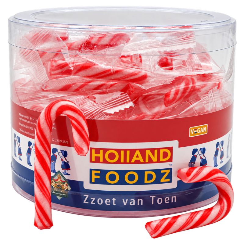 Holland Foodz Zuckerstangen rot-weiß Mini 30er