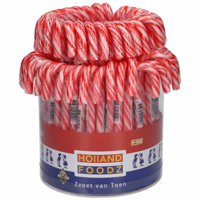 Holland Foodz Zuckerstangen 12cm rot-weiß 72er