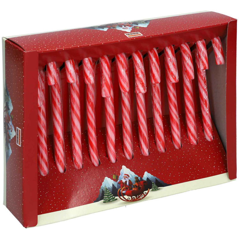 Holland Foodz Zuckerstangen 12cm rot-weiß 12er