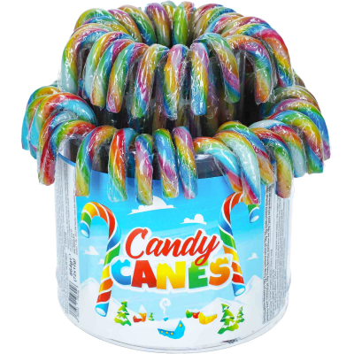 Candy Canes Zuckerstangen 12cm Rainbow 72er