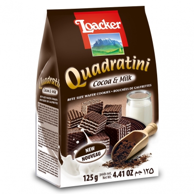  Loacker Quadratini Cocoa & Milk 125g 