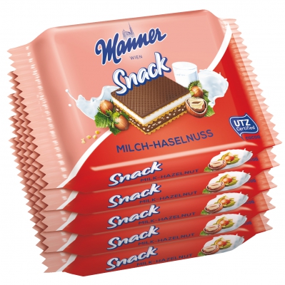 Manner Snack Minis Milch-Haselnuss Schnitten 5x25g 