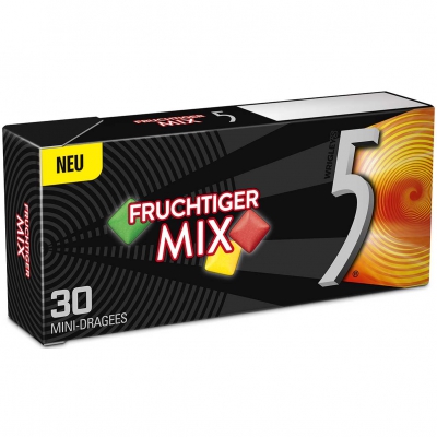 5 GUM Fruchtiger Mix Mini-Dragees 30er