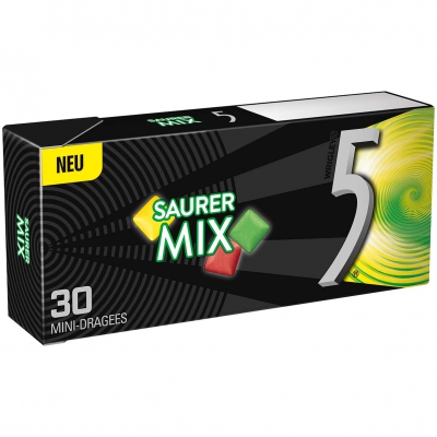 5 GUM Saurer Mix Mini-Dragees 30er