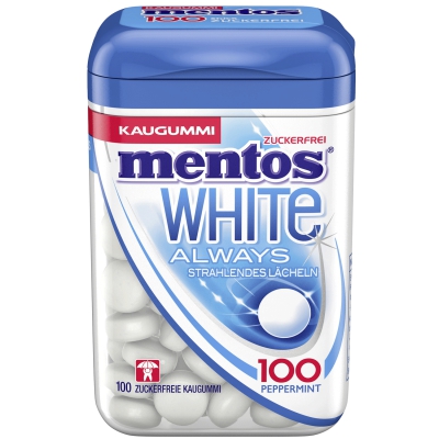  mentos Always White Kaugummi Peppermint zuckerfrei 100er 