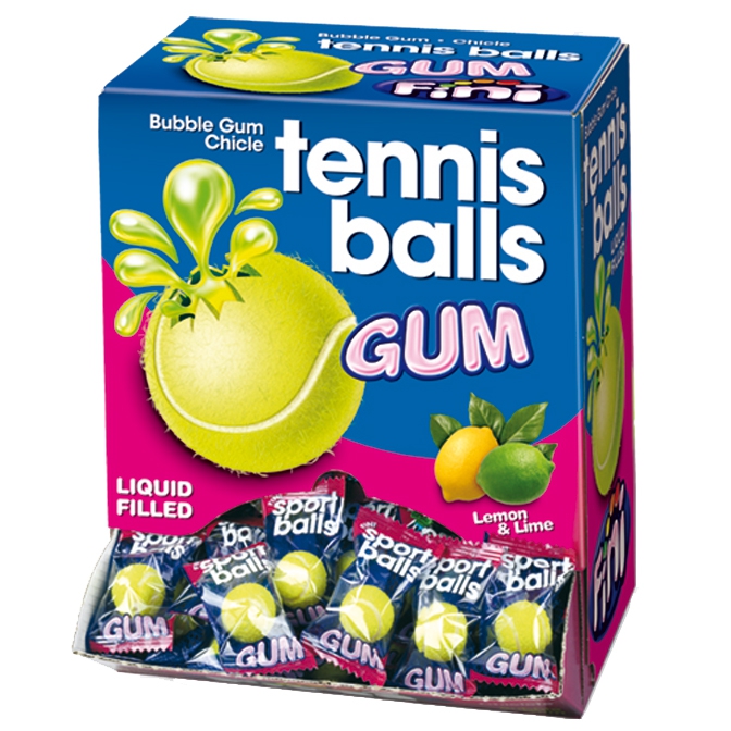  Fini Tennis Balls Bubble Gum 200er 