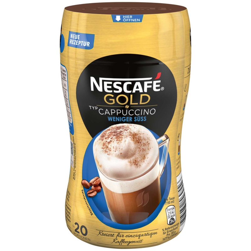 Nescafé Gold Cappuccino Weniger Süß 250g