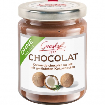  Grashoff Chocolat Crème de chocolat au lait mit Kokosflocken 235g 