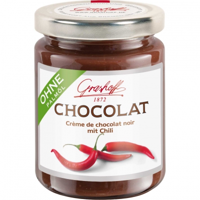  Grashoff Chocolat Crème de chocolat noir mit Chili 250g 