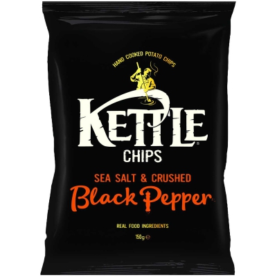  Kettle Chips Sea Salt & Crushed Black Pepper 130g 