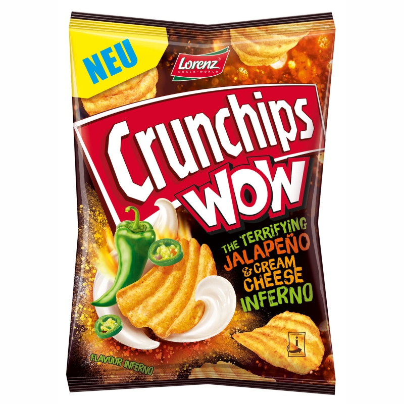  Crunchips WOW Terrifying Jalapeño & Cream Cheese Inferno 110g 