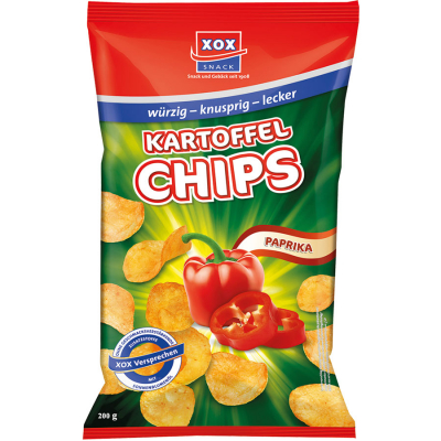  XOX Kartoffelchips Paprika 200g 