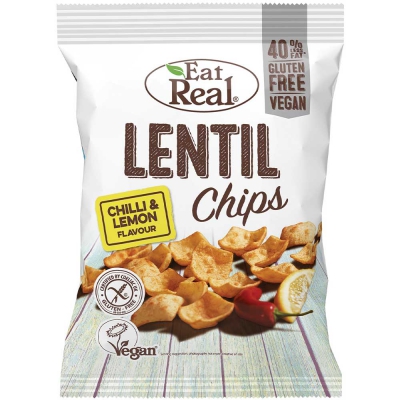  Eat Real Lentil Chips Chilli & Lemon 113g 