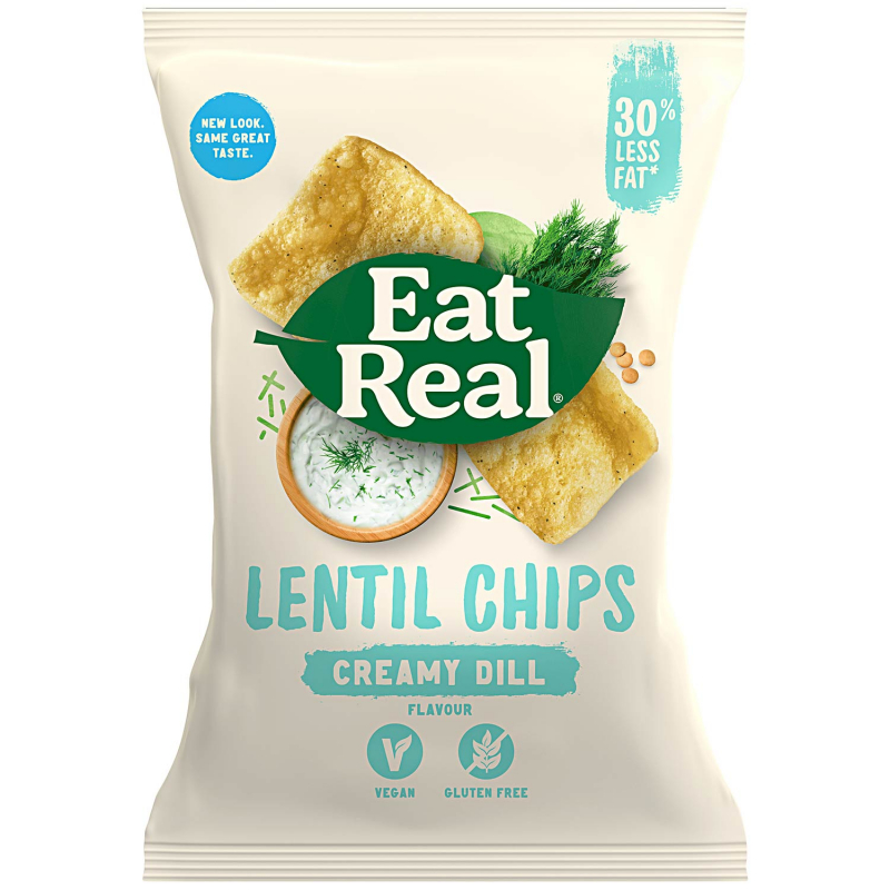  Eat Real Snacks Linsen-Chips Cremige Dill 113g 