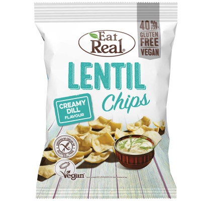  Eat Real Lentil Chips Creamy Dill 113g 