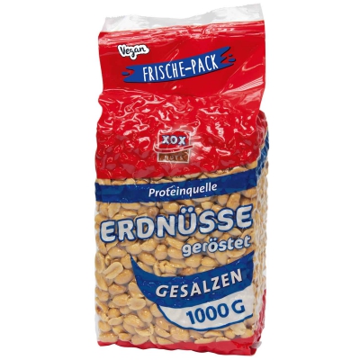  XOX Erdnüsse geröstet und gesalzen 1kg 