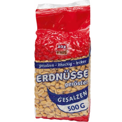  XOX Erdnüsse geröstet und gesalzen 500g 