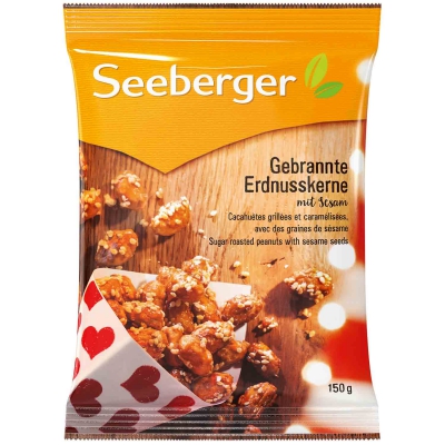  Seeberger Gebrannte Erdnusskerne mit Sesam 150g 