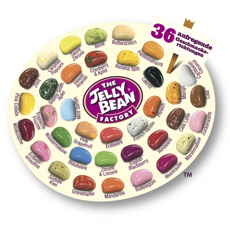  The Jelly Bean Factory 36 Huge Flavours Jar 700g 