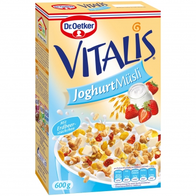  Vitalis Joghurt Müsli mit Erdbeerstückchen 600g 