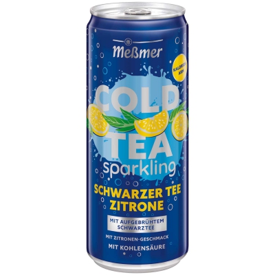  Meßmer Cold Tea Sparkling Schwarzer Tee Zitrone 330ml 