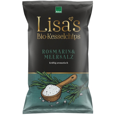  Lisas Bio-Kesselchips Rosmarin & Meersalz 125g 