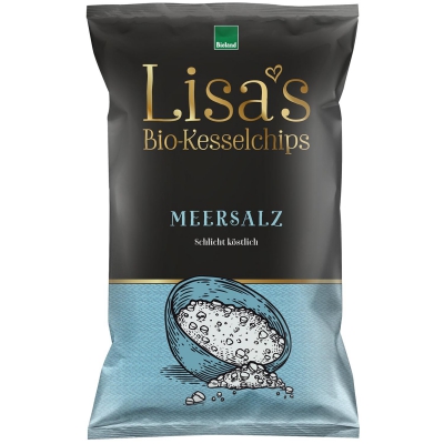  Lisas Bio-Kesselchips Meersalz 125g 