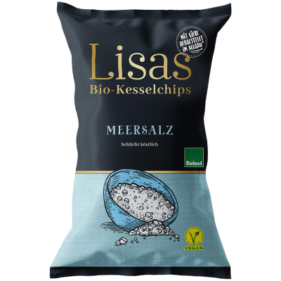  Lisas Bio Kesselchips Meersalz 115g 