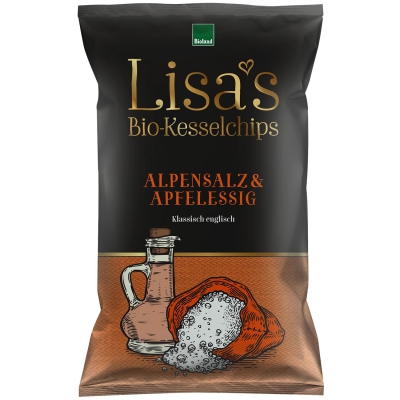 Lisa's Bio-Kesselchips Alpensalz & Apfelessig 125g