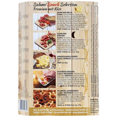 Breu Salami Snack Selection Premium mit Käse 80g 