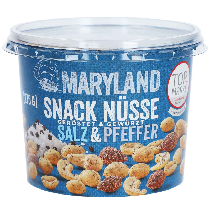  Maryland Snack Nüsse Salz & Pfeffer 275g 