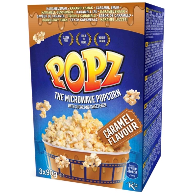  POPZ Mikrowellen-Popcorn Caramell 3x90g 