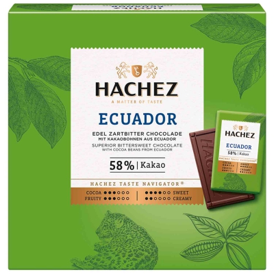  Hachez Ecuador 58% Kakao Täfelchen 165g 