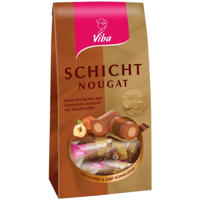  Viba Schicht-Nougat Röllchen 100g 