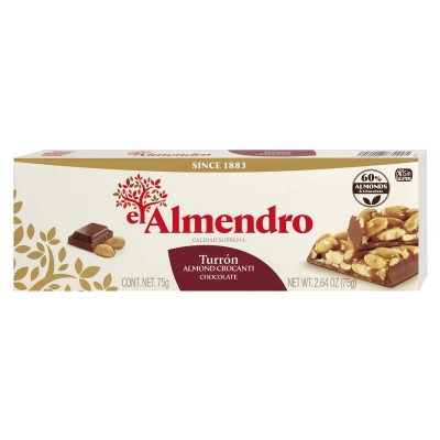 El Almendro Turrón Almond Crocanti Chocolate 75g 