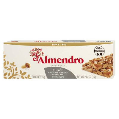  El Almendro Turrón Crunchy Almond with Sea Salt 75g 