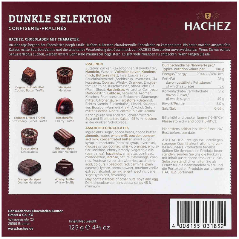  Hachez Chocolatier Creation 125g 
