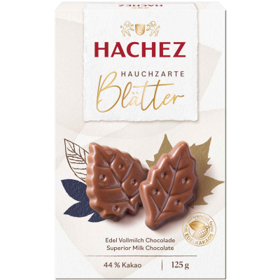  Hachez Hauchzarte Blätter Edel Vollmilch 125g 