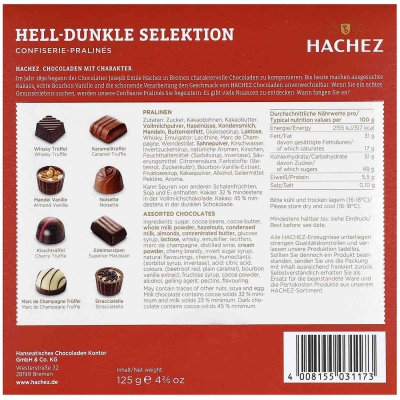  Hachez Hell-Dunkle Selektion 125g 