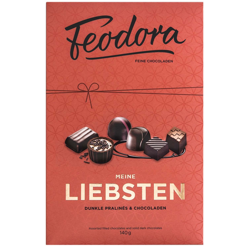  Feodora Meine Liebsten Dunkle Pralinés & Chocoladen 140g 