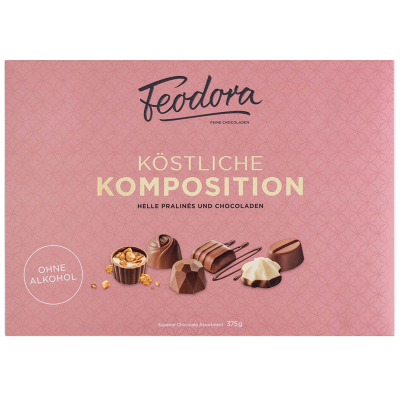  Feodora Köstliche Komposition Helle Pralinés und Chocoladen 375g 